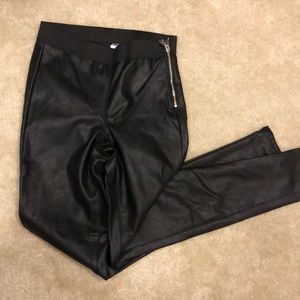 Faux leather leggings
